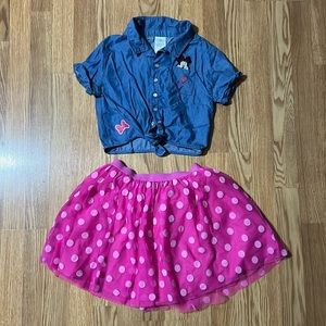 EUC DISNEY GIRLS MINNIE MOUSE SET